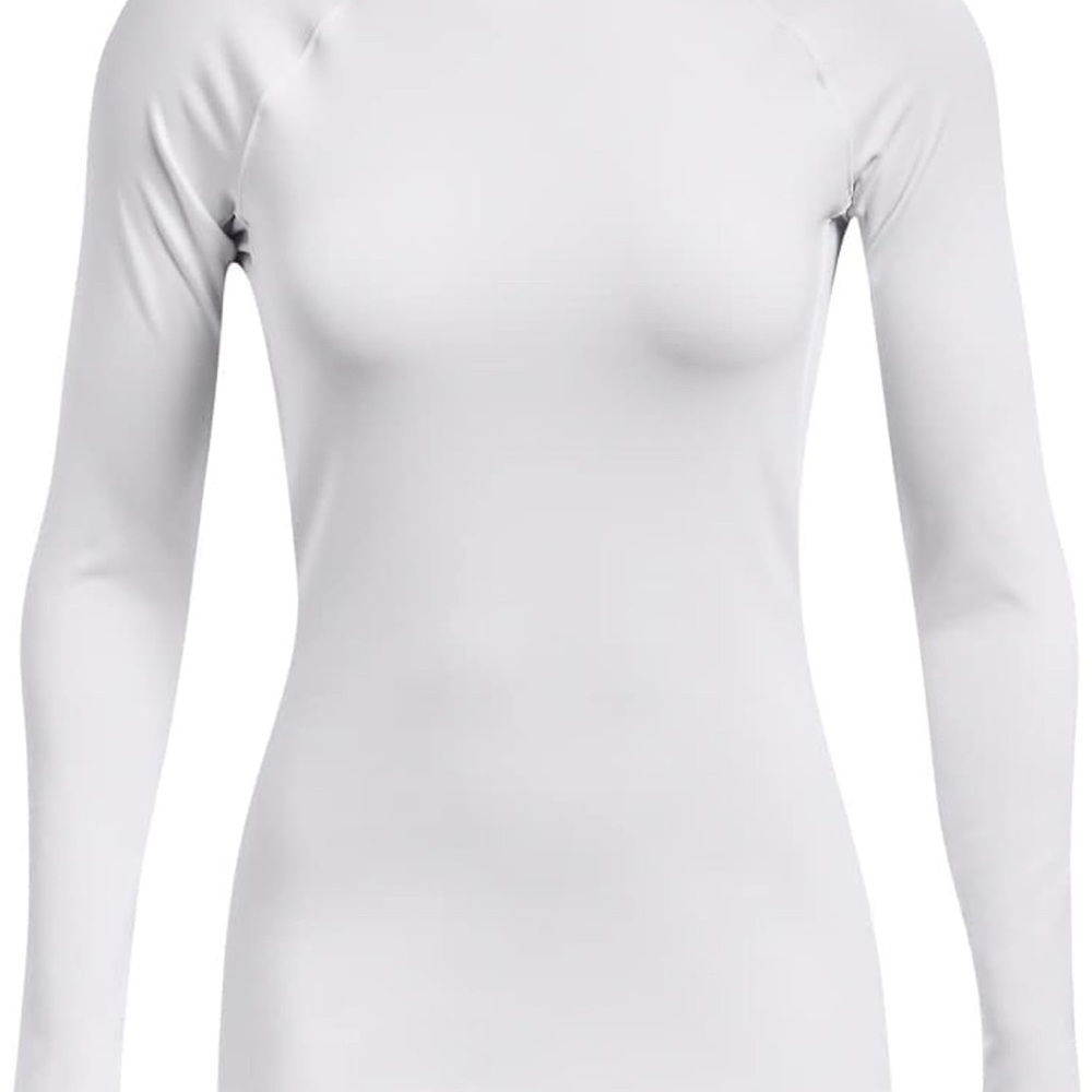 Under Armour ColdGear Mock Neck Long Sleeve Base Layer White XL NWT 1215968-100